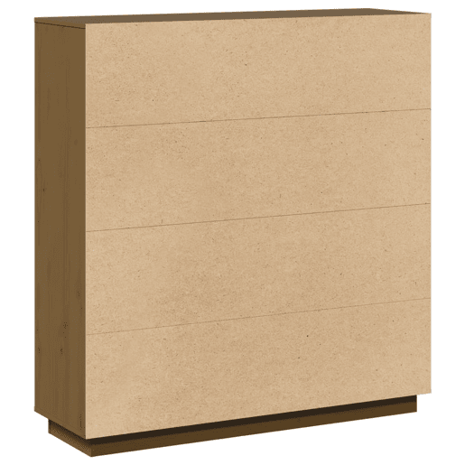 vidaXL Aparador alto 110,5x35x117 cm pinho maciço castanho mel