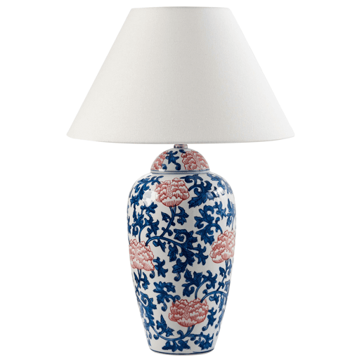 Candeeiro de mesa VERUSA Porcelana BrancoAzul