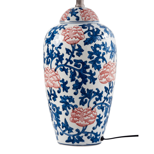 Candeeiro de mesa VERUSA Porcelana BrancoAzul