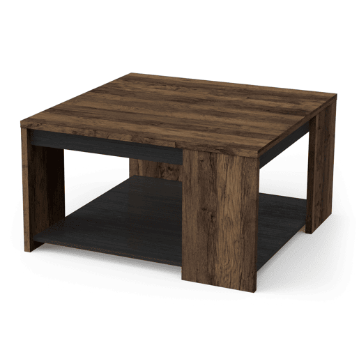 Conjunto de sala de estar com suporte de TV + mesa de centro, conjunto de sala de estar, Monaco, carvalho escuro e preto