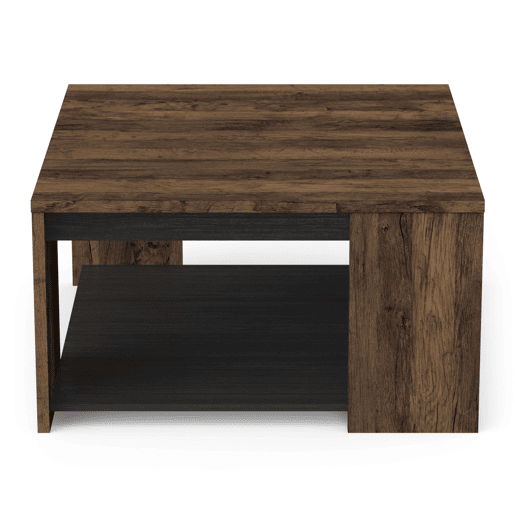 Conjunto de sala de estar com suporte de TV + mesa de centro, conjunto de sala de estar, Monaco, carvalho escuro e preto