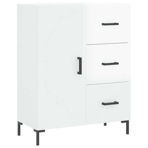 vidaXL Aparador 69,5x34x90 cm madeira processada branco brilhante vidaXL Aparador 69,5x34x90 cm madeira processada branco brilhante