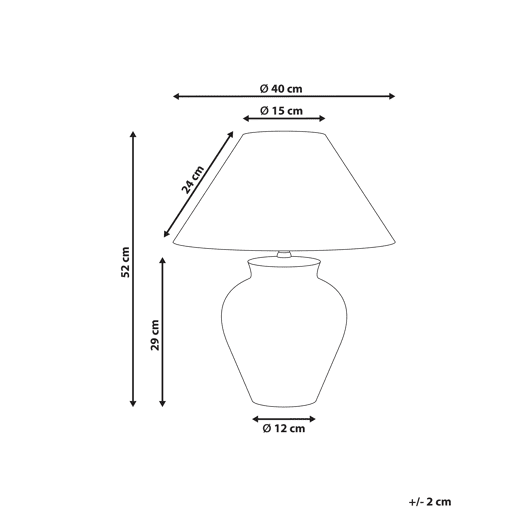 Candeeiro de mesa DIOGO Porcelana Branco