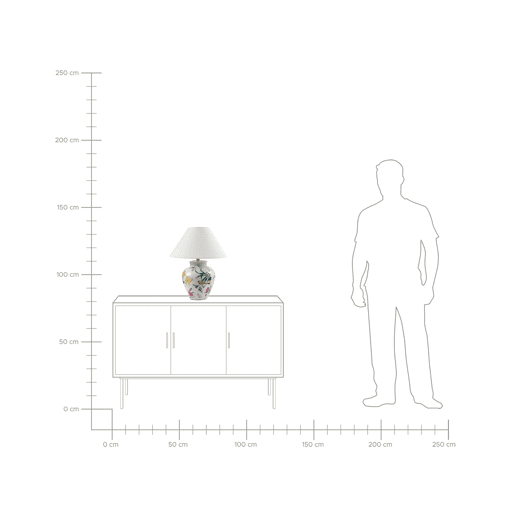 Candeeiro de mesa DIOGO Porcelana Branco