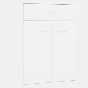 vidaXL Aparador 60x30x75 cm contraplacado branco