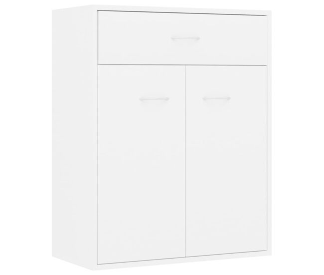 Vidaxl aparador de madera contrachapada blanco 60x30x75 cm