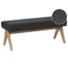 Beliani Banco de cama Bouclé TAMRE 118x46 Beliani Banco de cama Bouclé TAMRE 118x46 Negro
