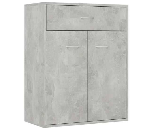 Vidaxl aparador de madera contrachapada gris hormigón 60x30x75 cm