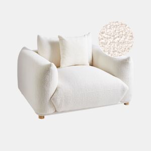 Poltrona LUVOS Bouclé Branco creme