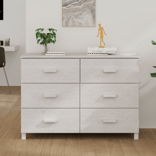 vidaXL Aparador HAMAR 113x40x80 cm pinho maciço branco vidaXL Aparador HAMAR 113x40x80 cm pinho maciço branco
