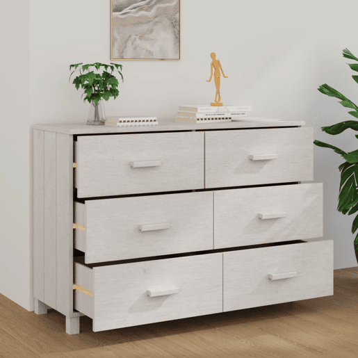 vidaXL Aparador HAMAR 113x40x80 cm pinho maciço branco vidaXL Aparador HAMAR 113x40x80 cm pinho maciço branco