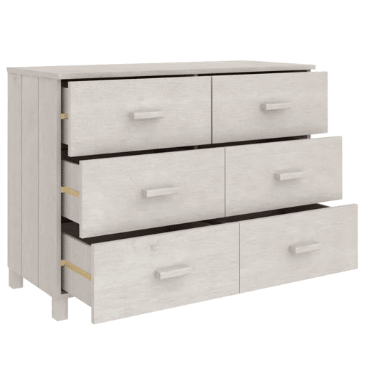 vidaXL Aparador HAMAR 113x40x80 cm pinho maciço branco vidaXL Aparador HAMAR 113x40x80 cm pinho maciço branco
