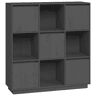 vidaXL Aparador alto 110,5x35x117 cm pinho maciço cinza