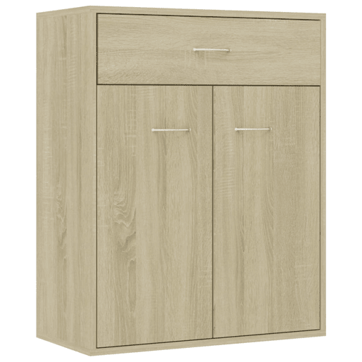 vidaXL Aparador 60x30x75 cm contraplacado cor carvalho sonoma