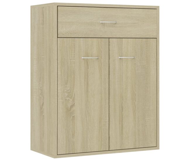 Vidaxl aparador de madera contrachapada color roble sonoma 60x30x75 cm
