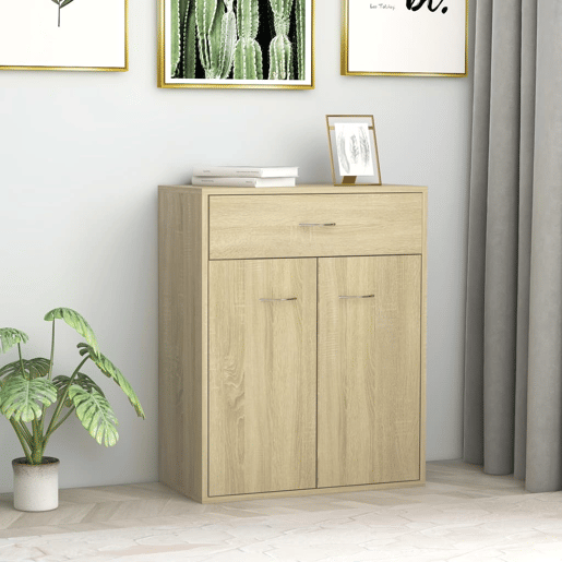 vidaXL Aparador 60x30x75 cm contraplacado cor carvalho sonoma