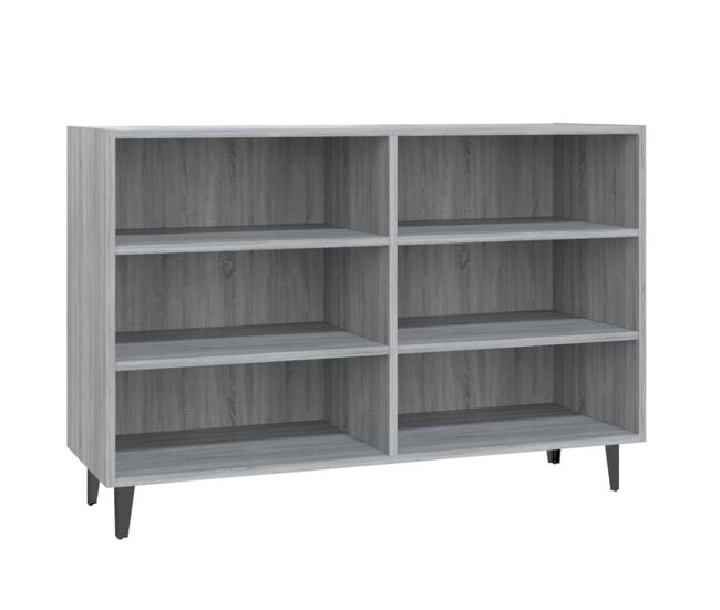 Vidaxl aparador de madera de ingeniería gris sonoma 103,5x35x70 cm