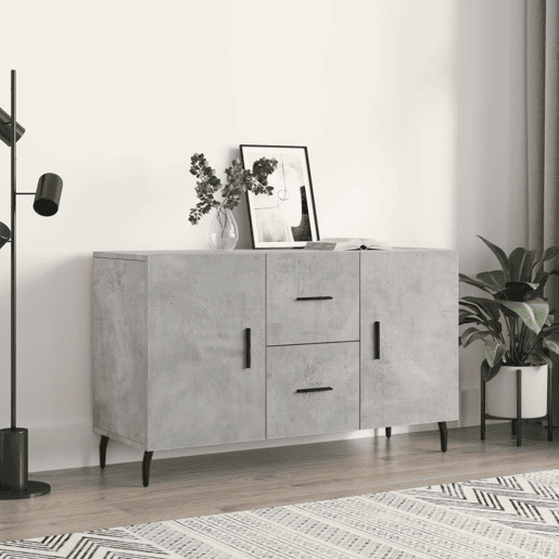 vidaXL Aparador 100x36x60 cm derivados de madeira cinzento cimento