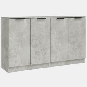 vidaXL Aparadores 2 pcs 60x30x70 cm madeira processada cinza cimento