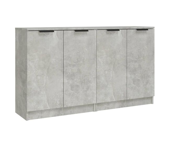Vidaxl aparadores 2 uds madera contrachapada gris hormigón 60x30x70 cm