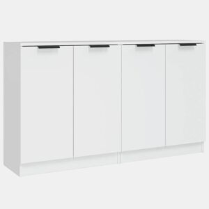 vidaXL Aparadores 2 pcs 60x30x70 cm derivados de madeira branco