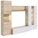 Pack Muebles Salón con LED (Mueble+Ctro+Comedor) Pack Muebles Salón con LED (Mueble+Ctro+Comedor) Blanco/ Madera