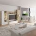 Pack Muebles Salón con LED (Mueble+Ctro+Comedor) Pack Muebles Salón con LED (Mueble+Ctro+Comedor) Blanco/ Madera