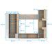 Pack Muebles Salón con LED (Mueble+Ctro+Comedor) Pack Muebles Salón con LED (Mueble+Ctro+Comedor) Blanco/ Madera