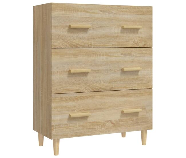 Vidaxl aparador de madera contrachapada roble sonoma 70x34x90 cm
