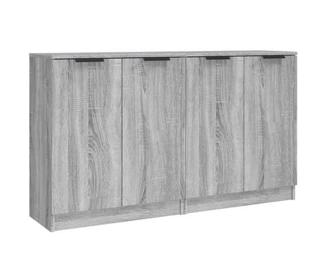 Vidaxl aparadores 2 uds madera contrachapada gris sonoma 60x30x70 cm
