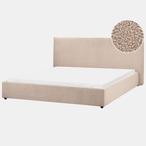 Cama de água Bouclé LAVAUR 180 x 200 cm Taupe