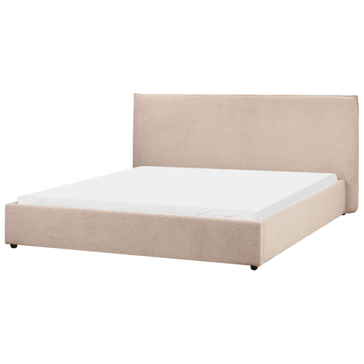 Cama de água Bouclé LAVAUR 180 x 200 cm Taupe