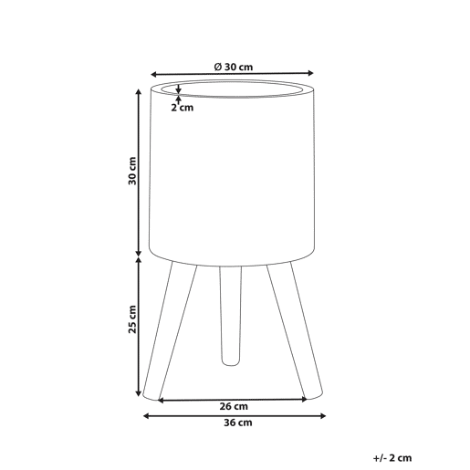 Vaso alto para plantas KARISTOS 36 cm Branco creme