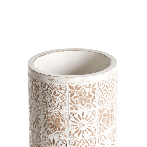 Vaso alto para plantas KARISTOS 36 cm Branco creme