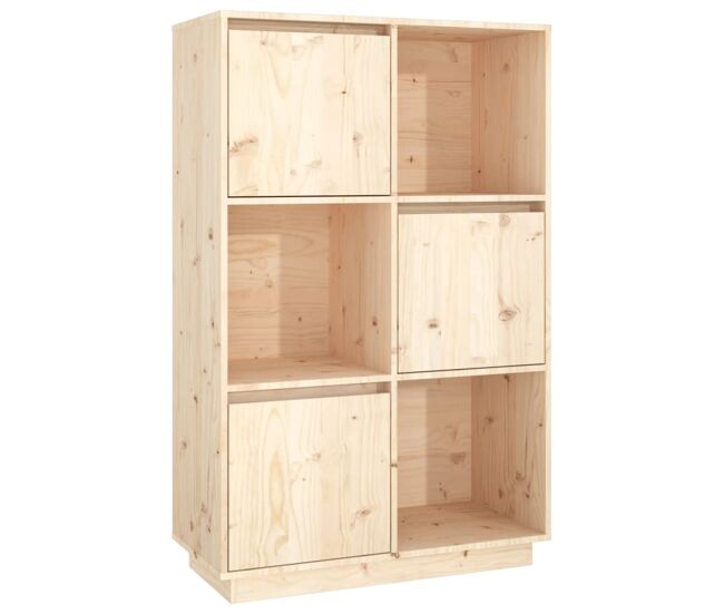 Vidaxl aparador alto de madera maciza de pino 74x35x117 cm