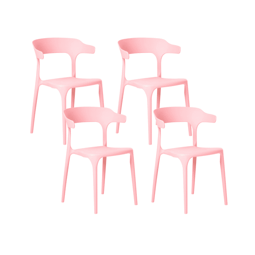 Conjunto de 4 cadeiras de jardim GUBBIO Rosa