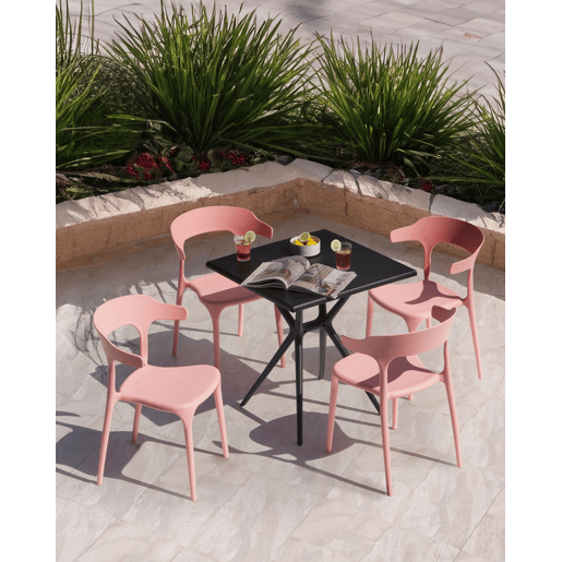 Conjunto de 4 cadeiras de jardim GUBBIO Rosa