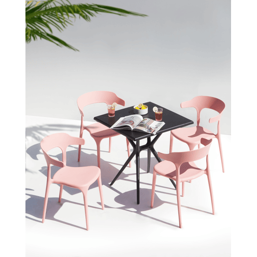Conjunto de 4 cadeiras de jardim GUBBIO Rosa