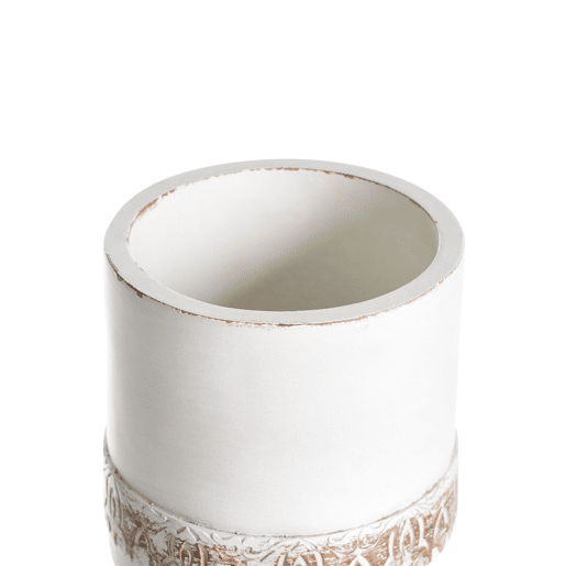 Vaso alto para plantas SKIATOS 22 cm Branco creme