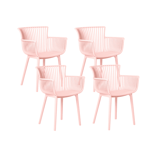 Conjunto de 4 cadeiras de jardim PESARO Rosa