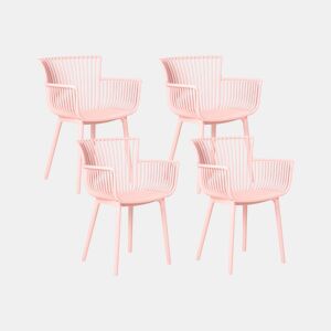 Conjunto de 4 cadeiras de jardim PESARO Rosa