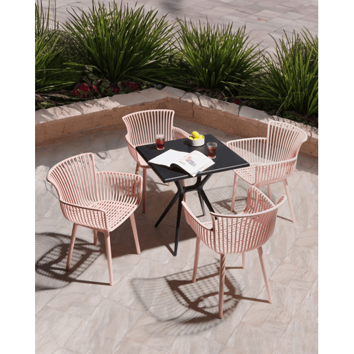 Conjunto de 4 cadeiras de jardim PESARO Rosa
