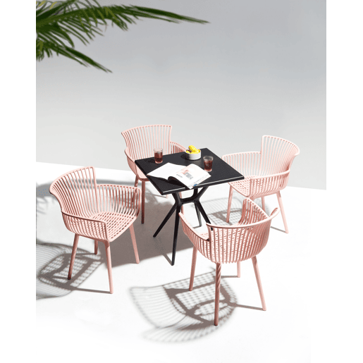 Conjunto de 4 cadeiras de jardim PESARO Rosa