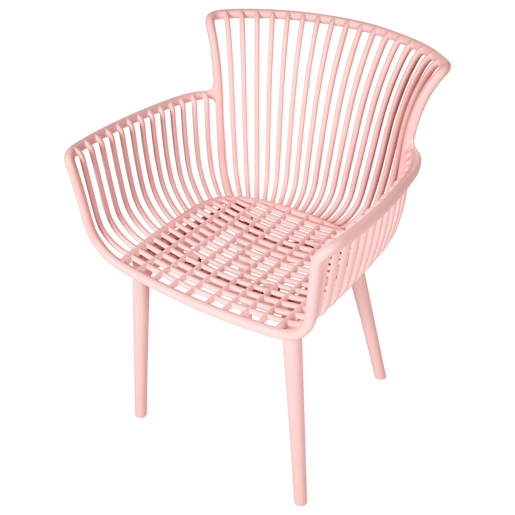 Conjunto de 4 cadeiras de jardim PESARO Rosa