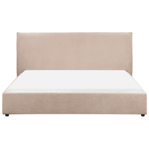 Cama Bouclé LAVAUR 180 x 200 cm Taupe