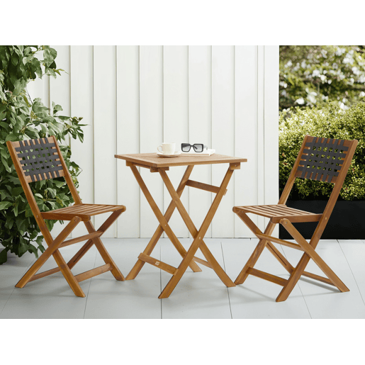 Conjunto de varanda CONIOLO Madeira de acácia CastanhoPreto