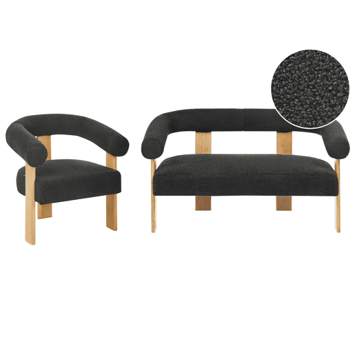 Conjunto de sala de estar ILBRO Bouclé Conjunto de sala de estar ILBRO Bouclé