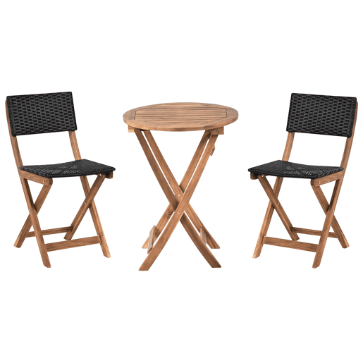 Conjunto de varanda RIVAROTTA Madeira de acácia CastanhoPreto