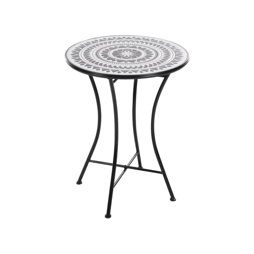 Conjunto de varanda Dobrável COMISO Metal PretoBranco