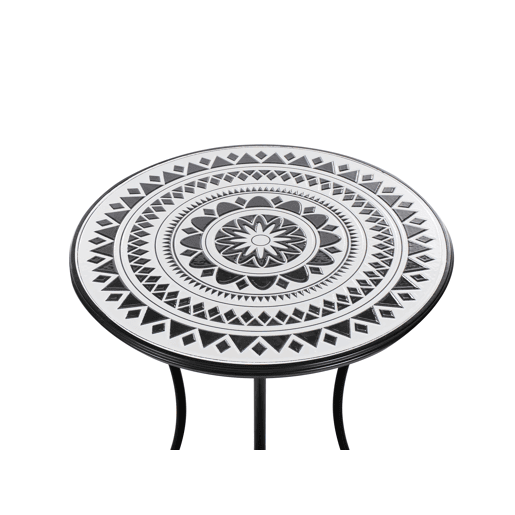 Conjunto de varanda Dobrável COMISO Metal PretoBranco